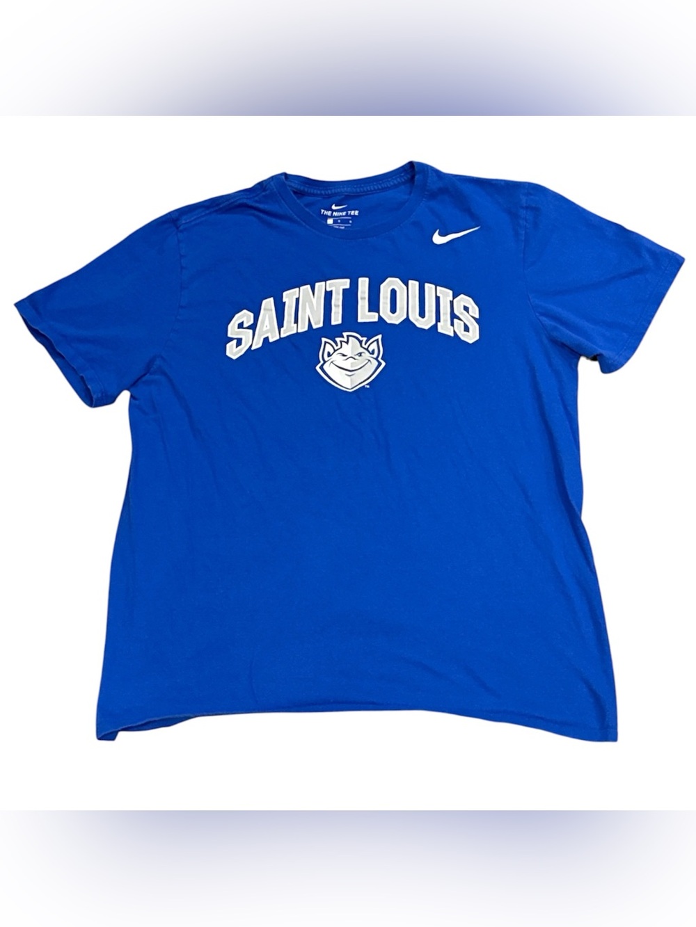 Nike Saint Louis Billikens NCAA Blue Athletic Cut Short Sleeve T Shirt Mens L